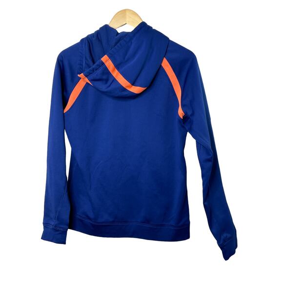 Nike Therma-Fit Blue & Coral 1/4 Zip Hooded Sweatshirt Women's Medium - Picture 2 of 10
